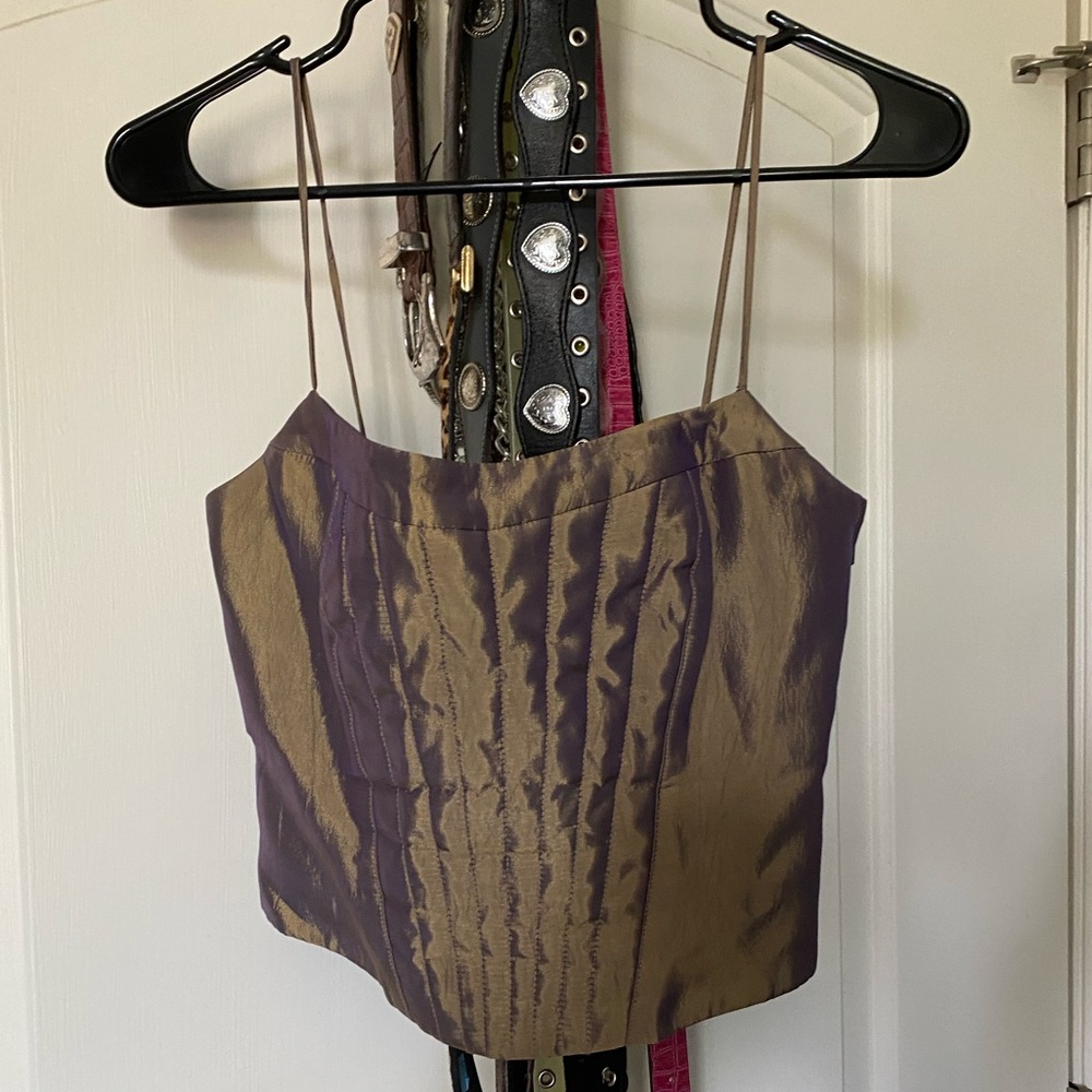 Iridescent corset top